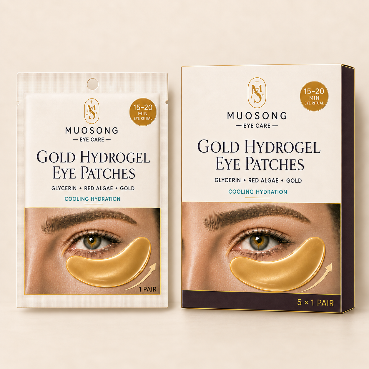 Confezione MUOSONG Gold Hydrogel Eye Patches